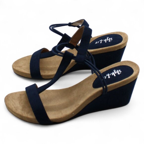 Style & Co. Womens Mulan Faux Suede Wedge Sandals - Picture 6 of 8